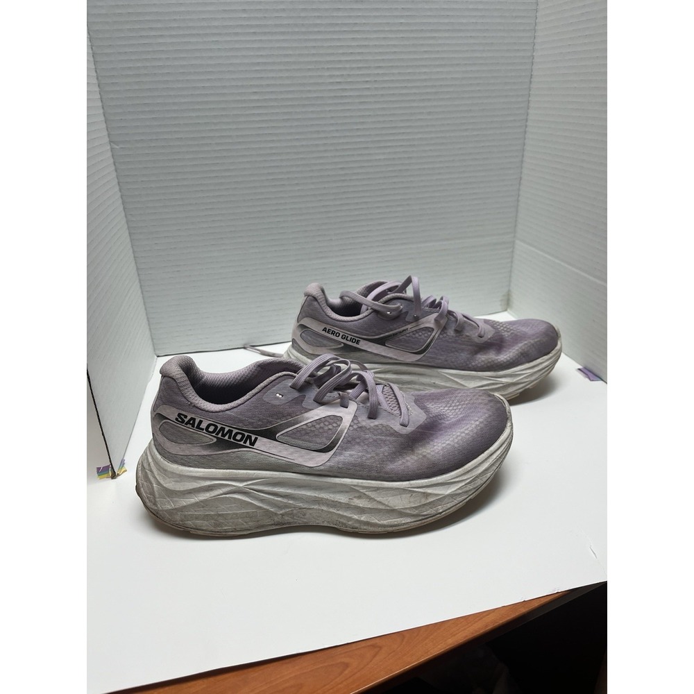 Salomon Aero Glide Running Shoes Purple‎ Women's US 8 | 472112 Lavender Lilac